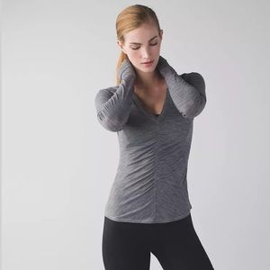Lululemon Interval LS Heathered Slate size 12