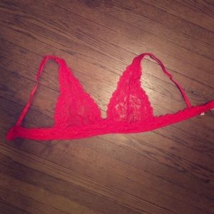 Sexy red lace bra!!