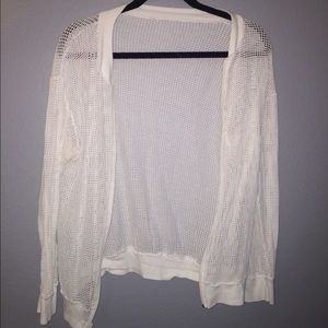 White netted zip up
