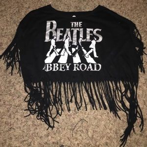 •Cleaning out Sale• Beatles fringe crop top