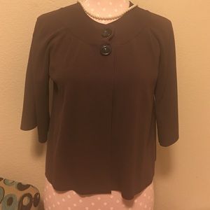 Cute Two button dark brown sweater