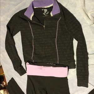 PINK yoga outfit size small petite