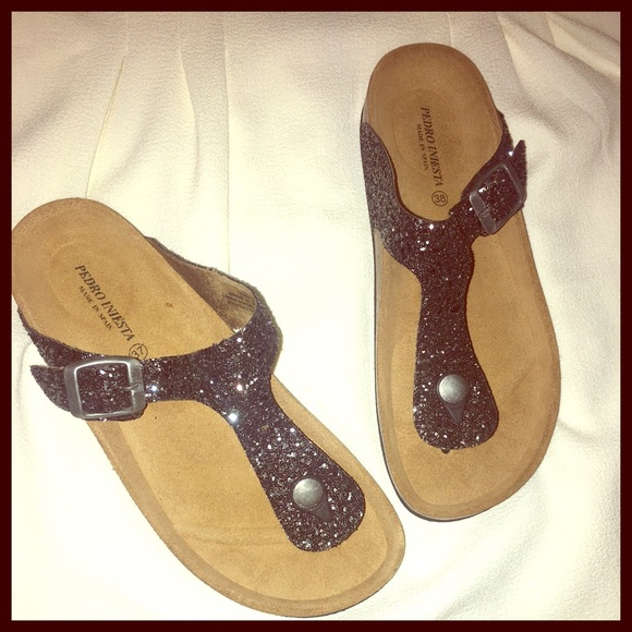 glitter thong sandals