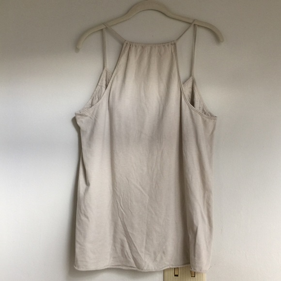 J. Crew Silvery Gray Tank Top with Chiffon Details - Picture 2 of 4