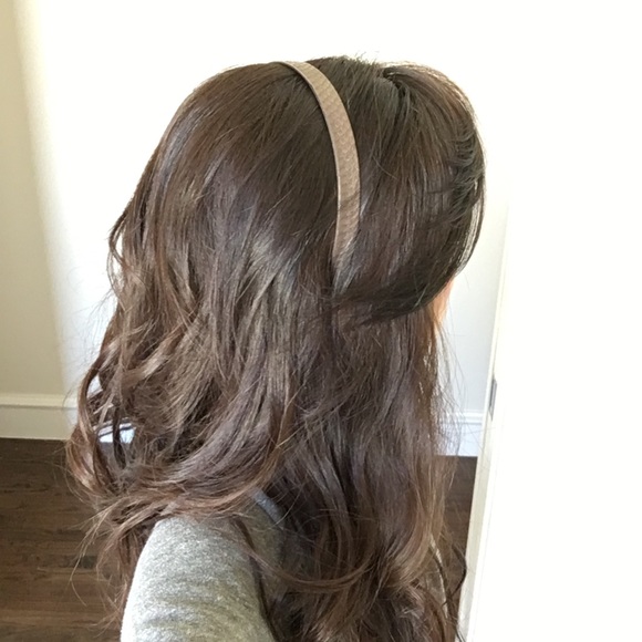 J.Crew Leather Snakeskin Embossed Headband (Brown)