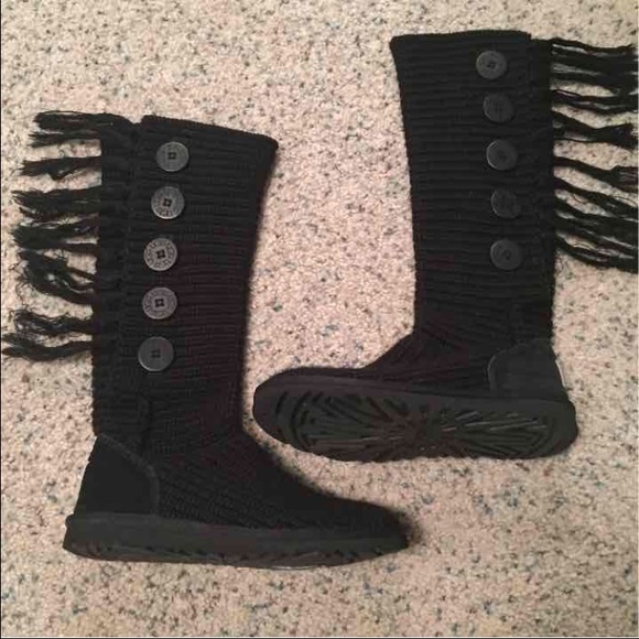 Knit cardy fringe authentic uggs