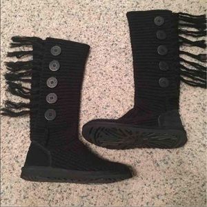 Knit cardy fringe authentic uggs