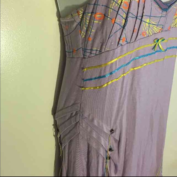 Unique FLORA PARIS Asymmetrical Tunic Top - Medium - Picture 2 of 3