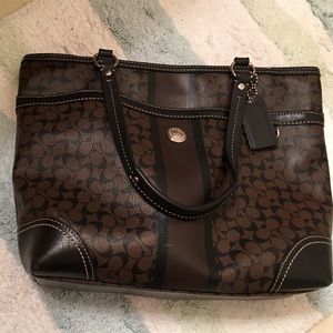 Coach zip tote