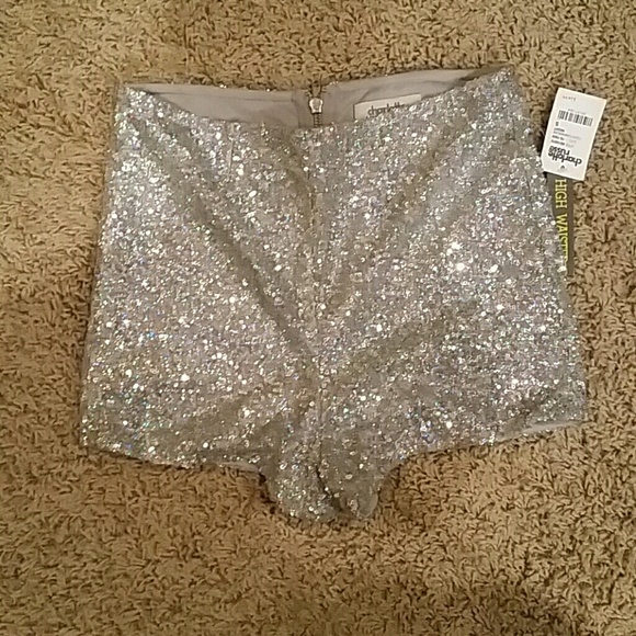 Sequin high waisted shorts