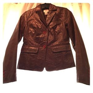 Leather blazer