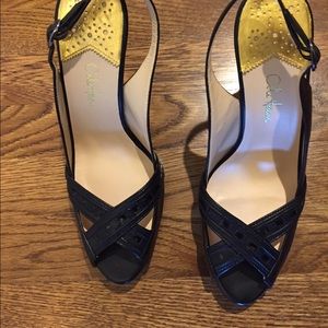 Cole Haan Sling Back 9 Black EUC