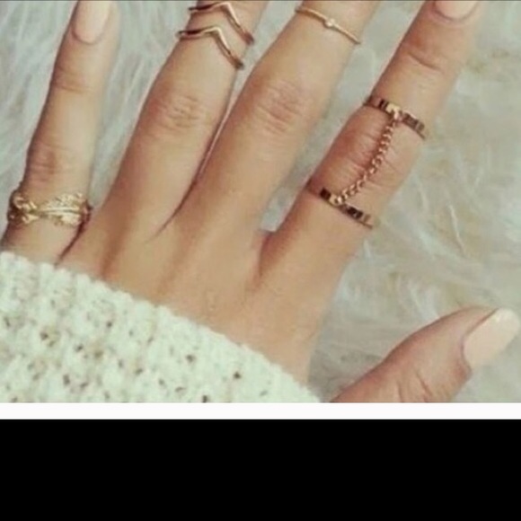 Silver midi rings
