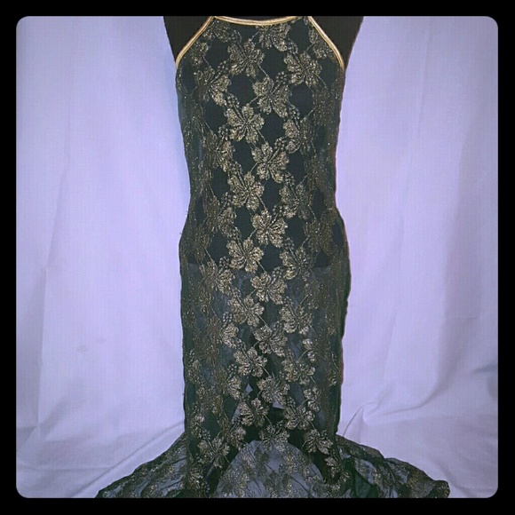 Delicate illusion gown