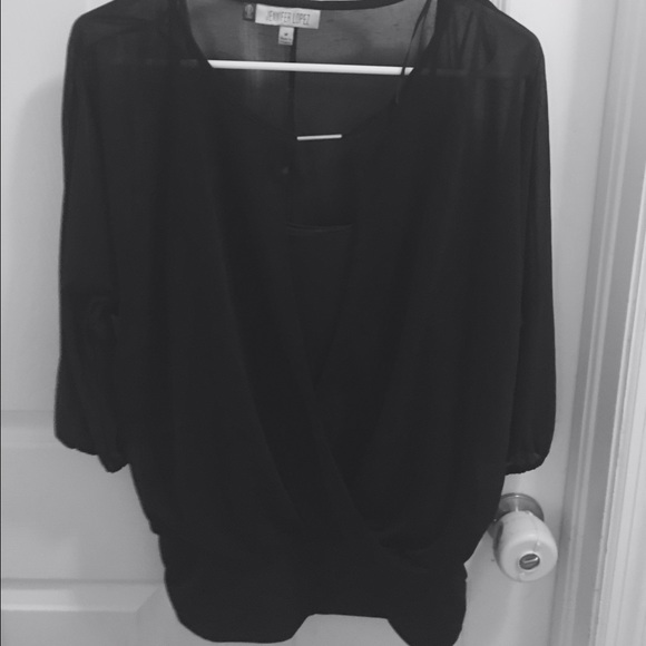 Jennifer Lopez black blouse