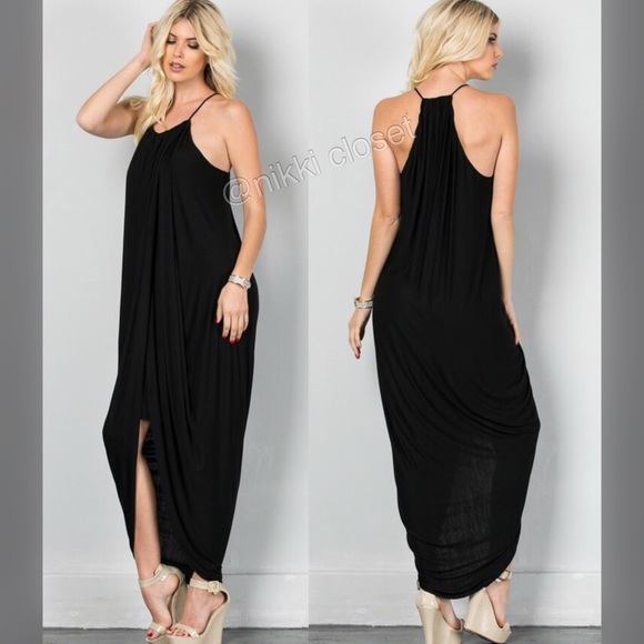 New tulip ruch hi lo low drape maxi dress trendy - Picture 3 of 4