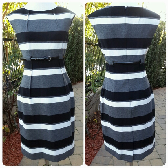 Calvin Klein Black, White &  Grey Dress Sz 4