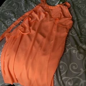 Orange mini with pockets