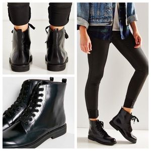 Black combat boots! never worn!