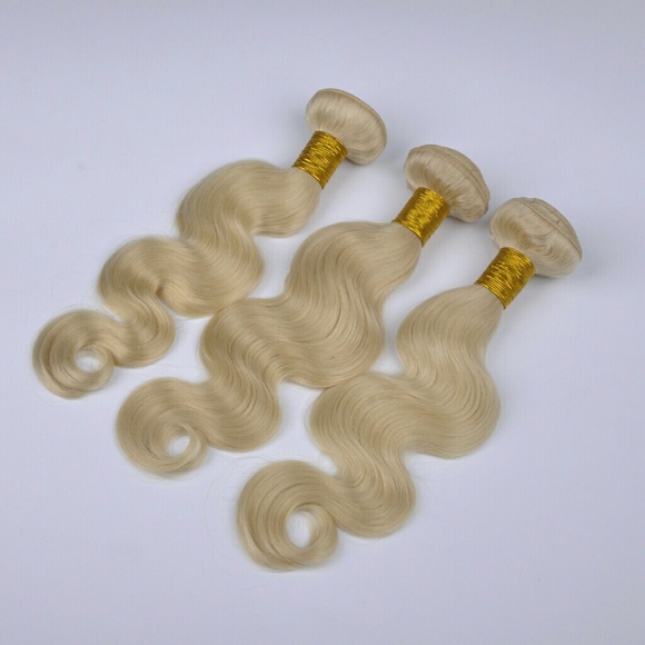 26,28,30 Blonde Brazilian Virgin Hair Color 613