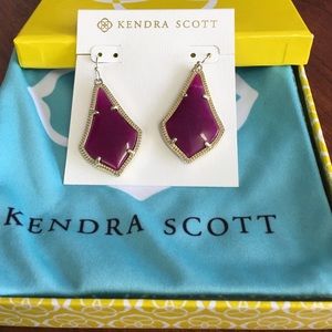 Maroon jade Alex earrings Kendra Scott