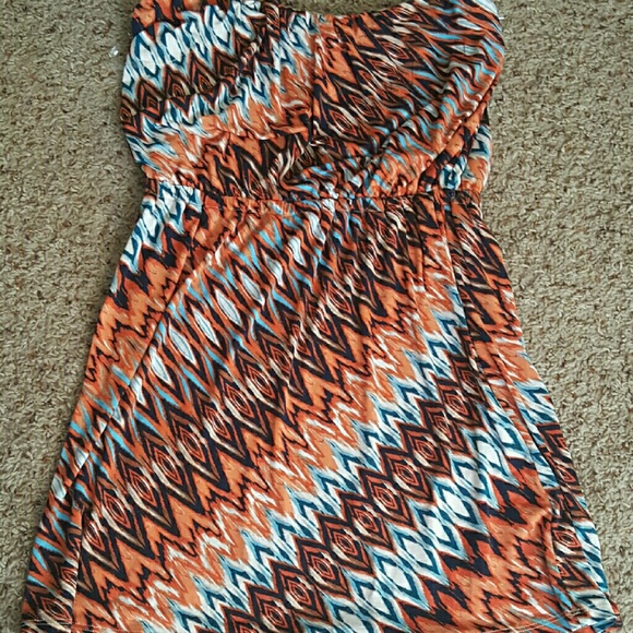 Multi-colored tube dress.
