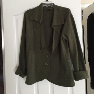 Elena Solano green boiled wool jacket