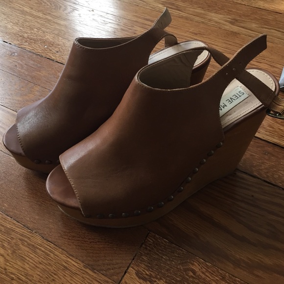 Brown Studded Wedges