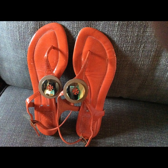 TORY BURCH ORANGE SANDAL AUTHENTIC