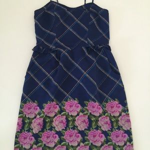 Navy floral dress
