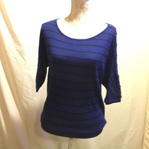 Blue and black blouse