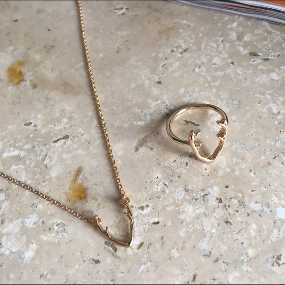 Dainty Deer Antler Jewelry Set