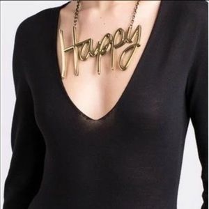 Happy necklace gold fashion pendent