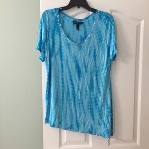 Knit t shirt with bling