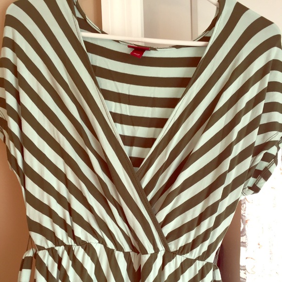 Gorgeous green striped maxi dress