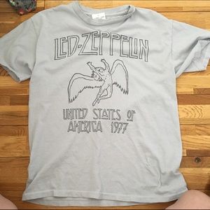 Blue-grey led Zeppelin vintage tee