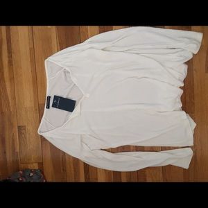 Cotton ribbed loose fit LS tee