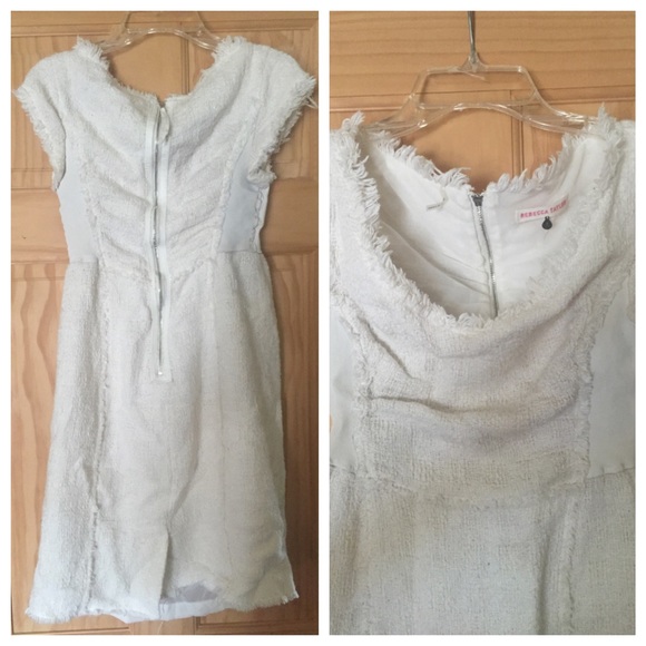 UNAVAILABLE!!♦️♦️♦️♦️Cap- Sleeve White Tweed Dress