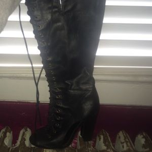 Laced up gladiator heels