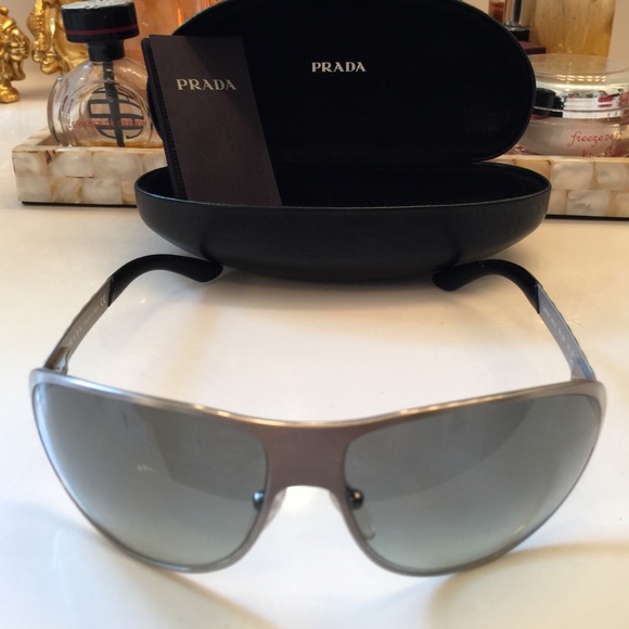 Prada Silver Sunglasses with crystals