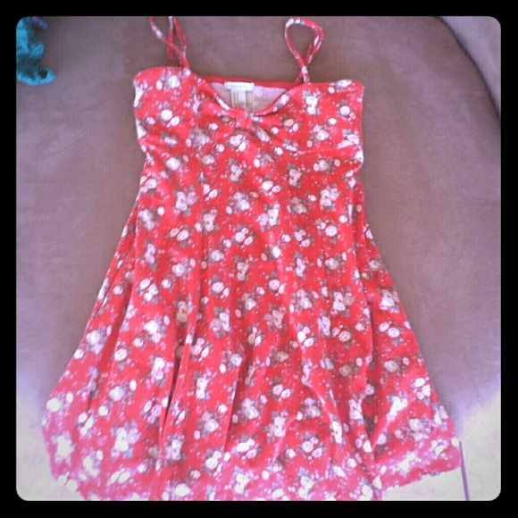 Floral red Dress