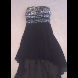 High low Aztec print dress