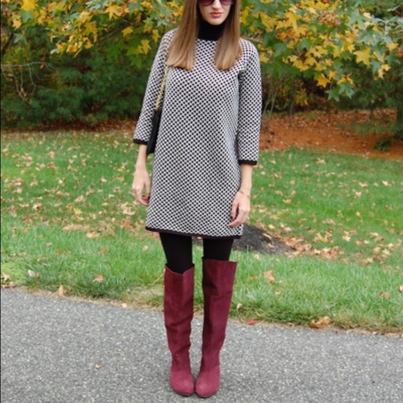 maroon suede knee high boots