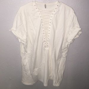 LF lace up tee