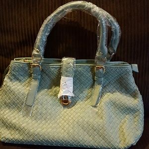 Lowered price!! CJ Banks NEW seafoam woven bag!
