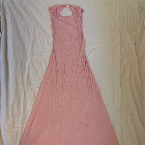 Tobi Pink Backless Maxi Dress