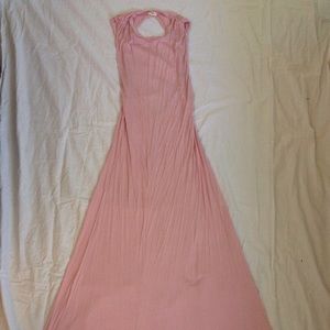 Tobi Pink Backless Maxi Dress