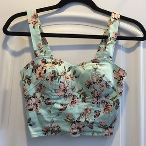 Floral Bustier Crop Top