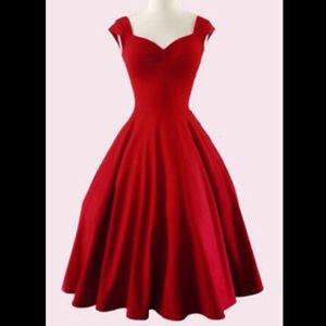 Vintage Red Dress - Size XL