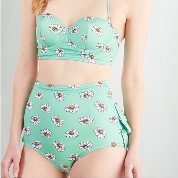 Modcloth mint retro swim suit